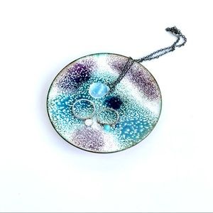 Vintage Enamelled Copper Trinket Dish